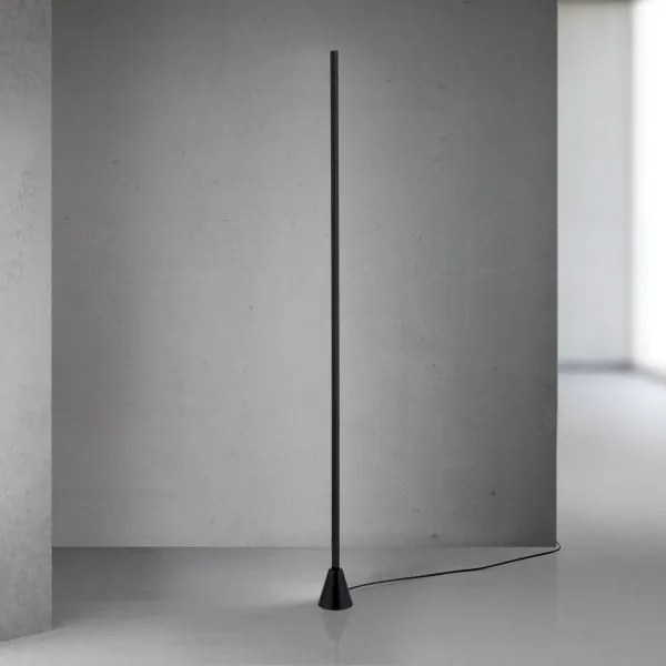 Orion- Lampă de podea LED reglabilă cu senzor de mișcare SOJIE LED/26W/230V neagră