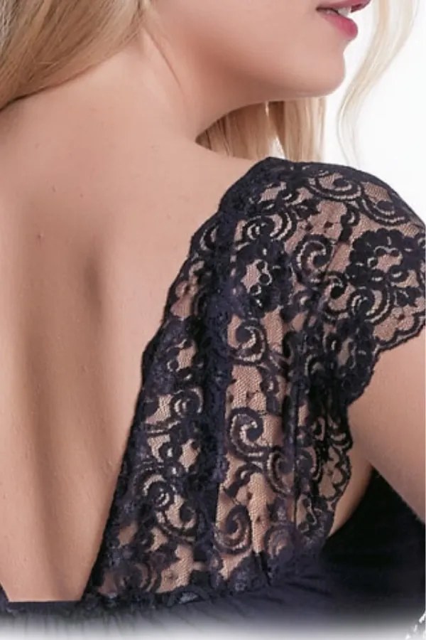Pijamale femei NELA din bambus XL Negru / Black