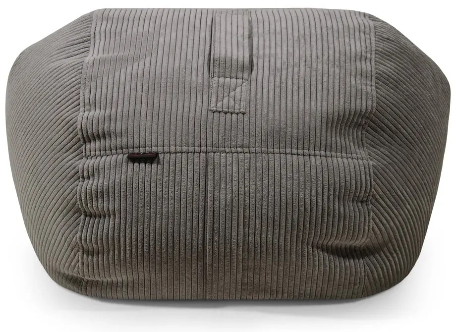 Fotoliu puf pentru copii cărămiziu cu tapițerie din catifea reiată Roll 80 – SLOWDOWN