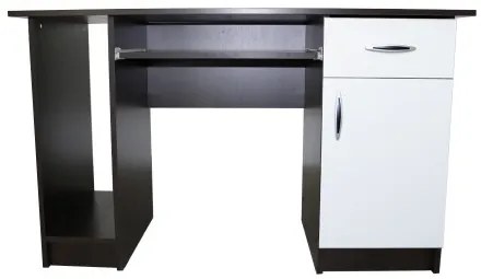 Birou Nero cu 1 usa si 1 sertar, Wenge/Fildes, 120 x 74 x 60 cm