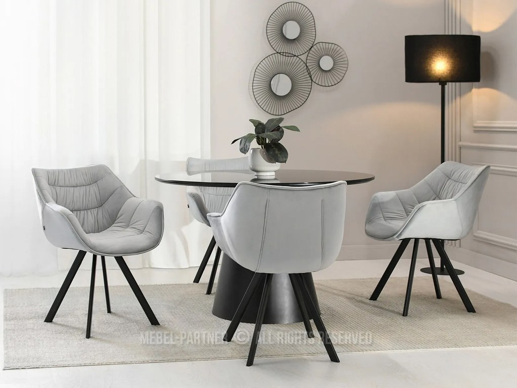 Scaun Nina (svetlogri + negru). Promo -13%. 1111201