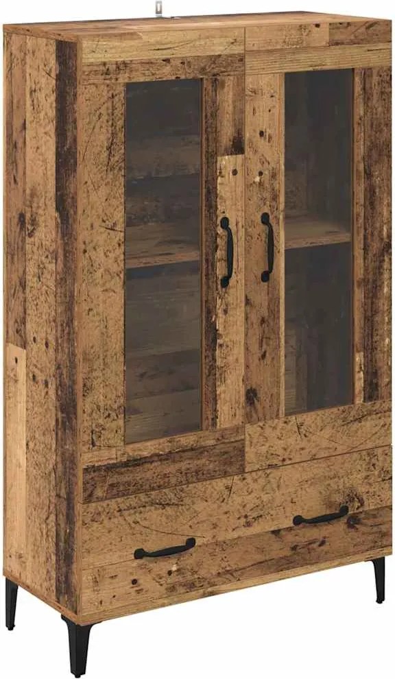 vidaXL Bufet Lemn Vechi 70 x 31 x 115 cm Lemn Ingineresc și Fier