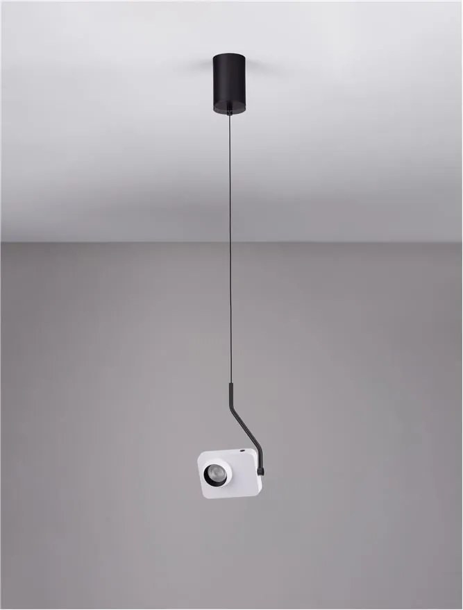 Pendul LED cu spot directionabil stil minimalist KEDROS alb
