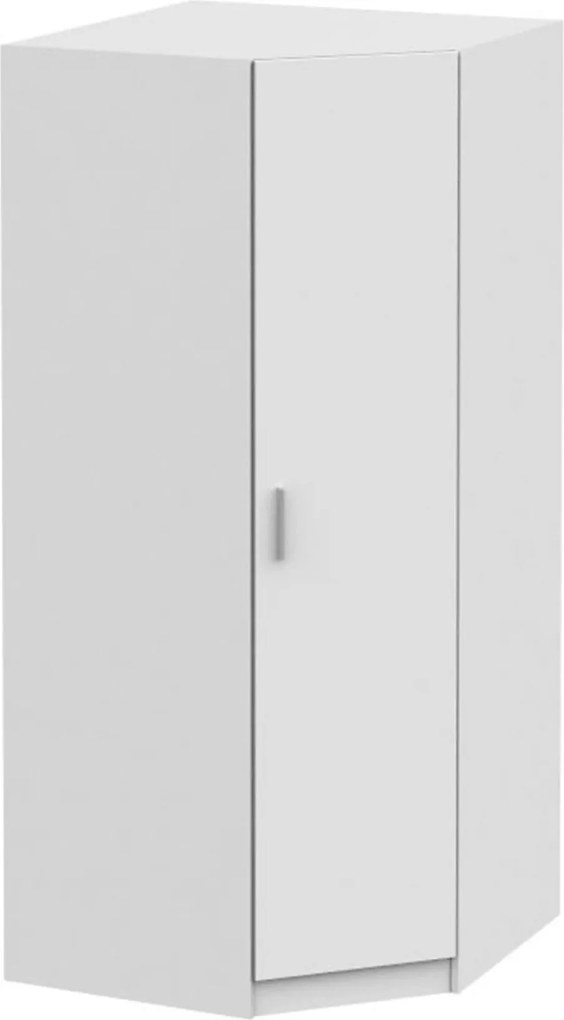 Dulap INVITA Tip 3, alb, PAL melaminat, cu o usa, 91x91x200 cm