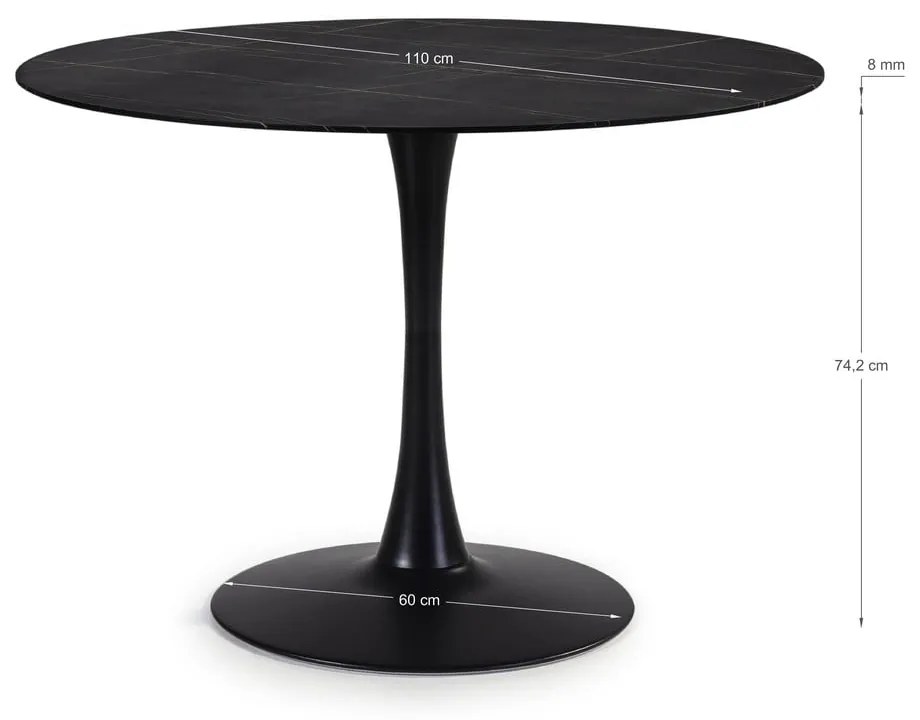 Masă de dining rotundă ø 110 cm Ada – Marckeric