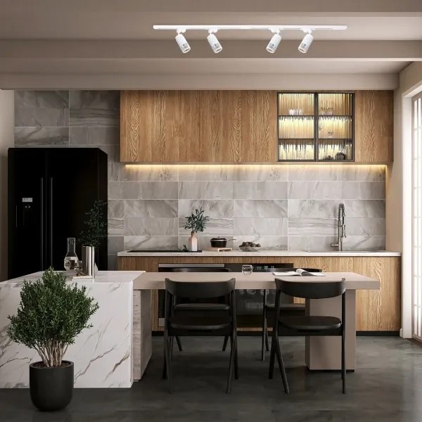 Spot VERTICAL pentru sistem de șină 1xGU10/8W/230V alb