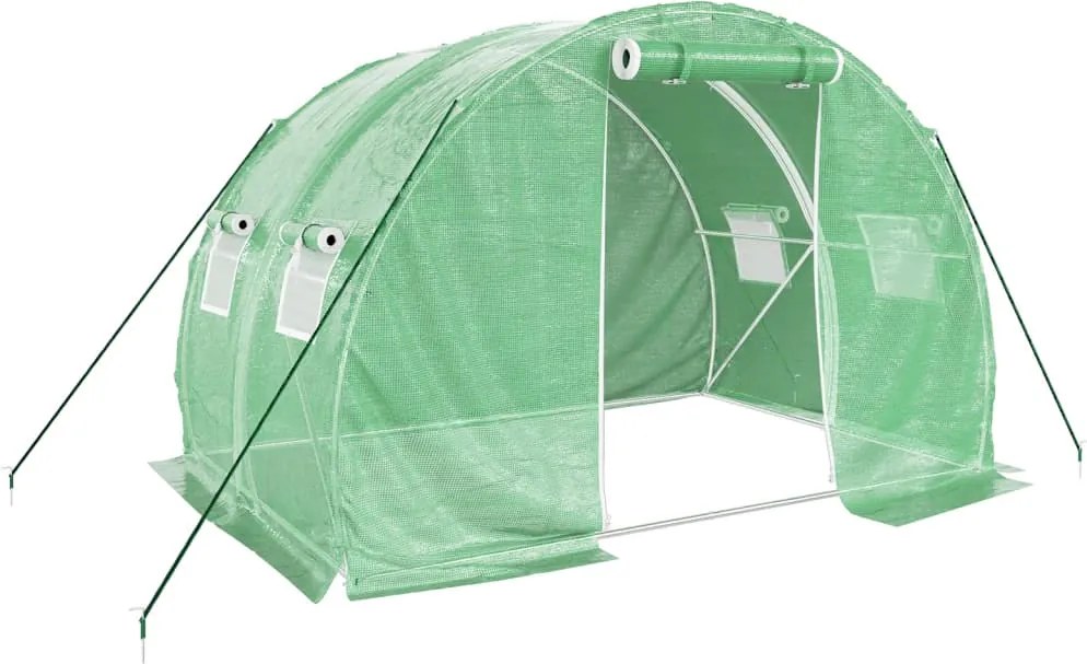 vidaXL Seră cu un cadru din oțel, verde, 6 m², 3x2x2 m