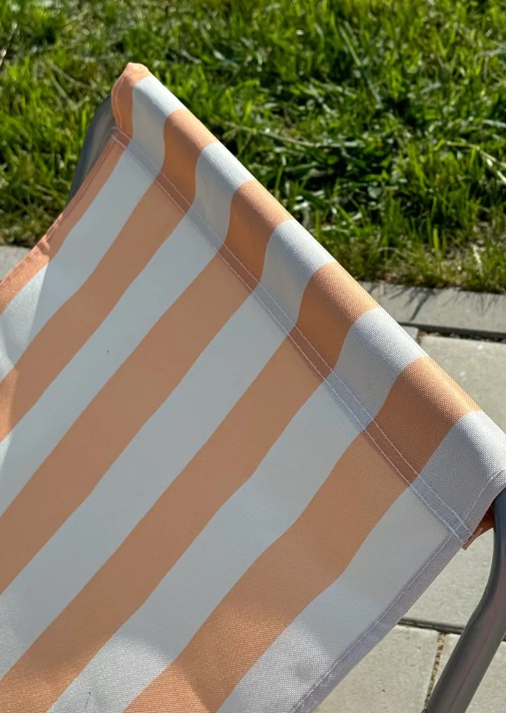 Set de 2 sezlonguri de plaja pliabile SAND, dungi turcoaz
