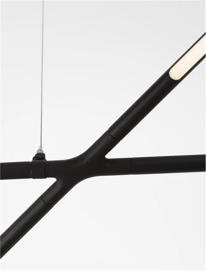 Lustra LED suspendata design modern RACCIO negru