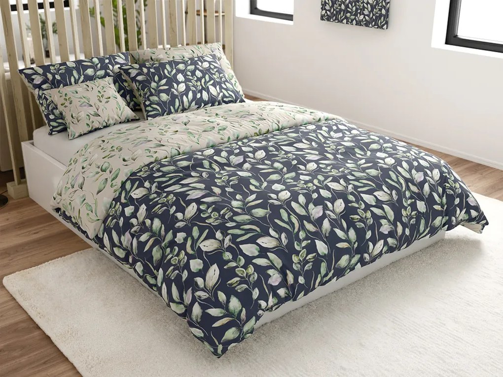 Lenjerie de pat din microfibra DREAMFLOR negru-bej Dimensiune lenjerie de pat: 70 x 90 cm | 140 x 220 cm