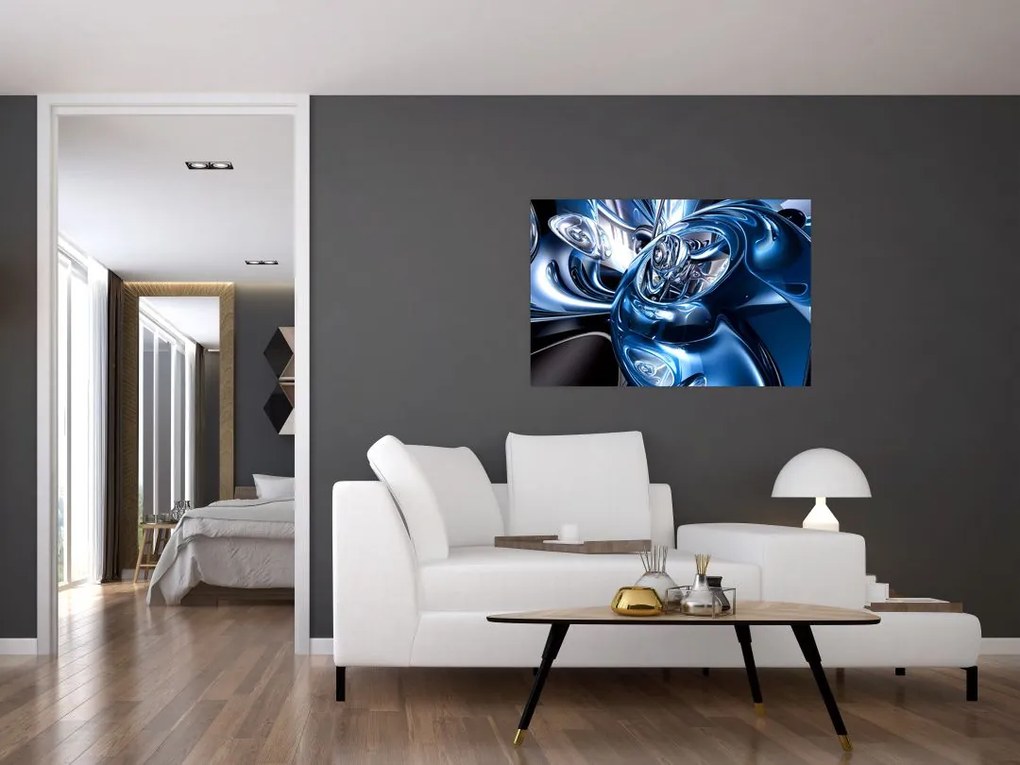 Tablou cu abstracție - cercuri (90x60 cm)