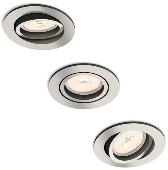 Philips 50393/17/PN - SET 3x Lampa incastrata DONEGAL 1xGU10/5,5W/230V