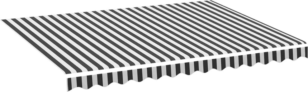 vidaXL Pânză de rezervă copertină, antracit și alb, 3,5x2,5 m