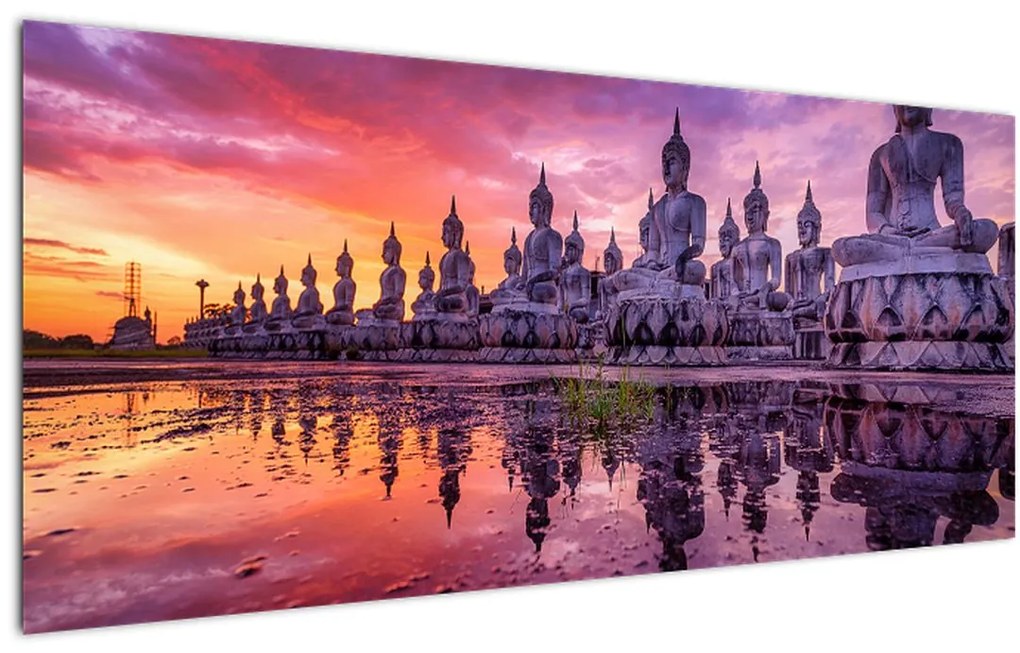 Tablou - Buddha la apus (120x50 cm)