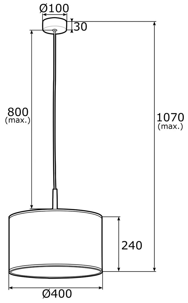 Lustra / Pendul modern KARIN negru
