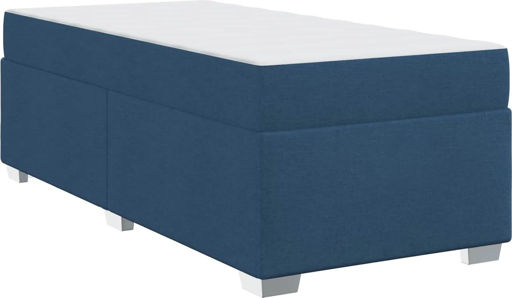 vidaXL Cadru de pat cu saltea albastru 80 x 200 cm țesătură