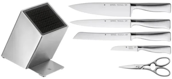 WMF Grand Gourmet - Set de 6 cuțite de bucătărie cu suport