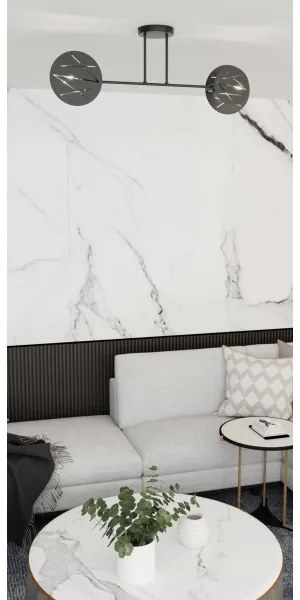 Lustră pe tijă FRICK 2xE27/15W/230V negru