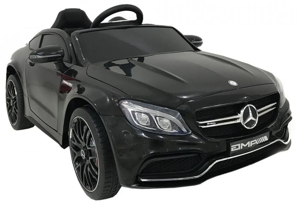 Masinuta Electrica cu acumulator pentru copii NOVOKIDS™ Mercedes C63S AMG Coupe, Cu telecomanda, Roti din Cauciuc EVA, 3-8 ani , Usi cu deschidere ,