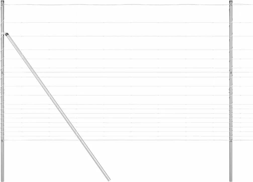 vidaXL Stâlp de gard. Galvanizat 25 x 1,5 m Oțel