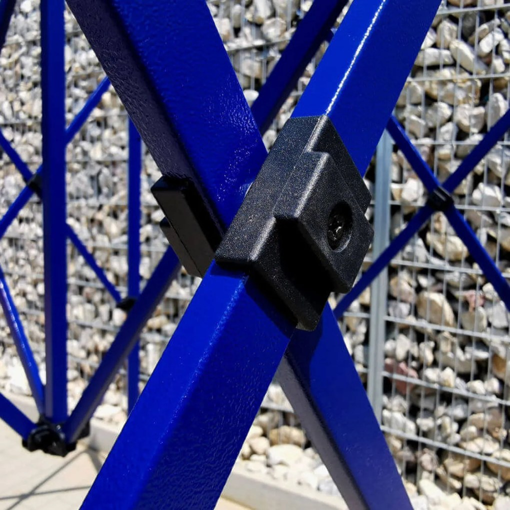 Cort pliabil  rapid 2x3 m (3 pereți): Rezistență din oțel pentru comercianții de piață - cu 3 pereți - Albastru