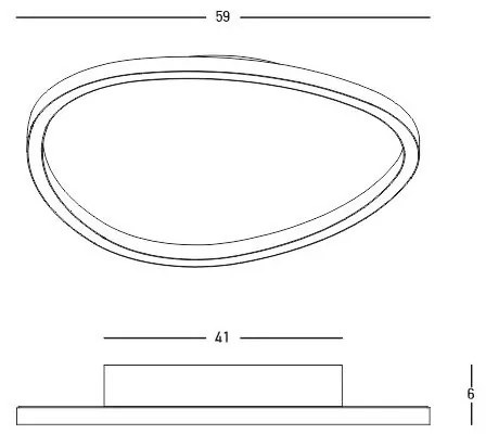 Plafoniera LED dimabila design slim Josie alba 59cm