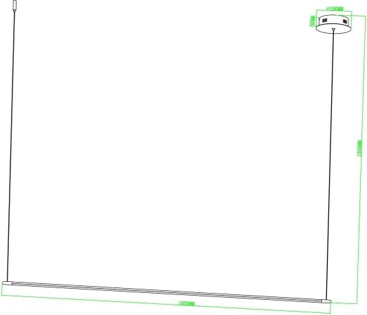 Ondaluce - Lustru suspendat LED dimabil cu cablu GENIUS, 28W/230V, negru