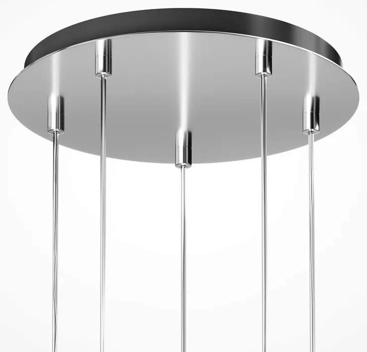 Lustra LED suspendata design modern decorativ Drop 5L crom