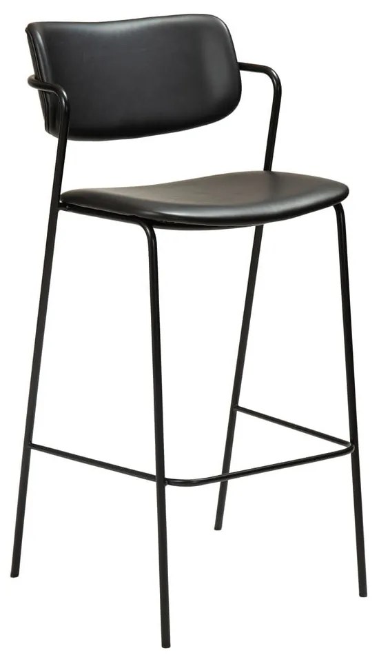 Scaun de bar din piele artificială DAN-FORM Denmark Zed, înălțime 107 cm, negru