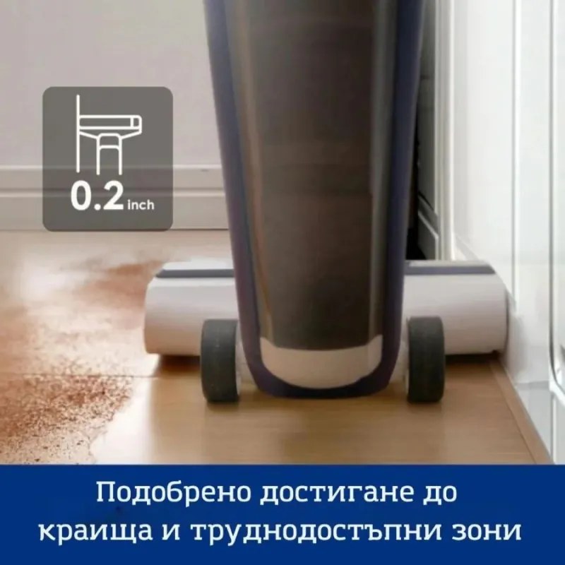 Aspirator vertical Tineco iFloor 5 Breeze, 190W, 30 ml/min, 0.8 L apa murdara/0.7 L apa curata, Uscare cu perie, Alb/Gri