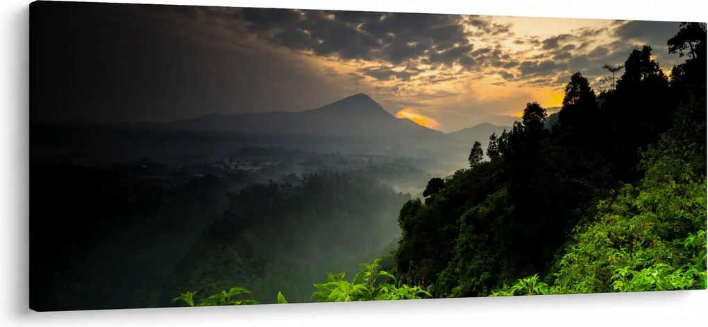 Tablou - peisaj montan verde (120x50 cm)
