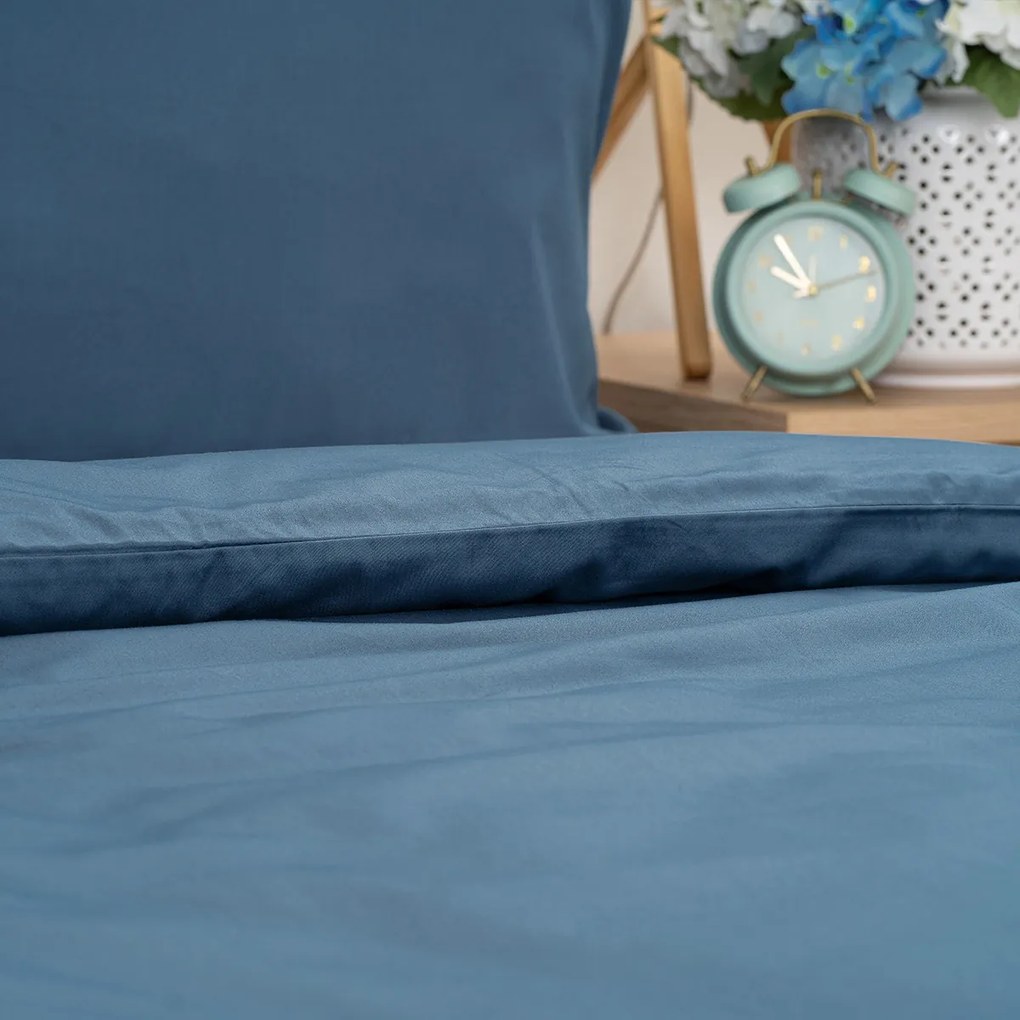 4Home Lenjerie de pat din satin Sea Blue, 140 x 220 cm, 70 x 90 cm