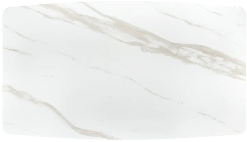 Masa extensibila Alfredo marmura alba/negru L160-240 cm