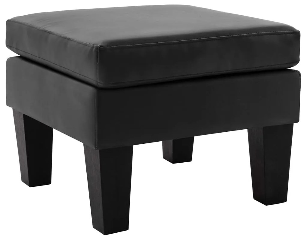 vidaXL Taburet, negru, piele ecologică