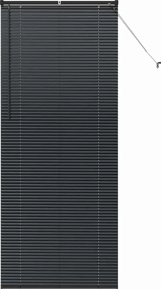 vidaXL Jaluzele venetiene Manual Negru 220 x 90 cm Aluminiu