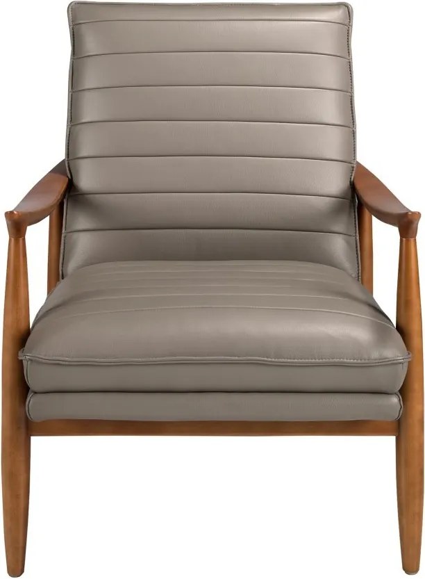 Fotoliu design LUX cu tapiterie din piele Dark grey