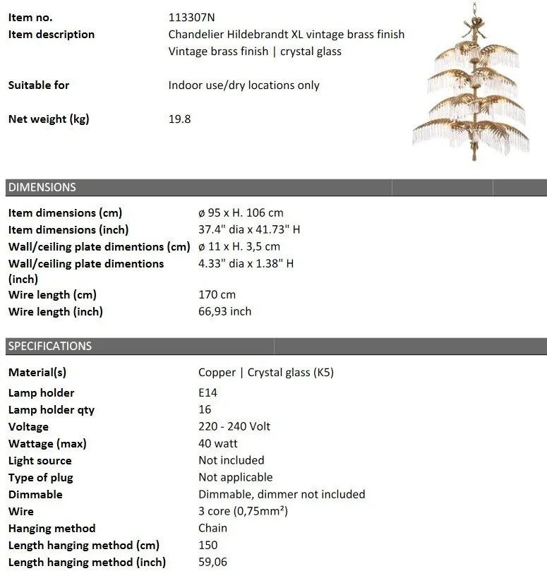 Candelabru design LUX Hildebrandt XL