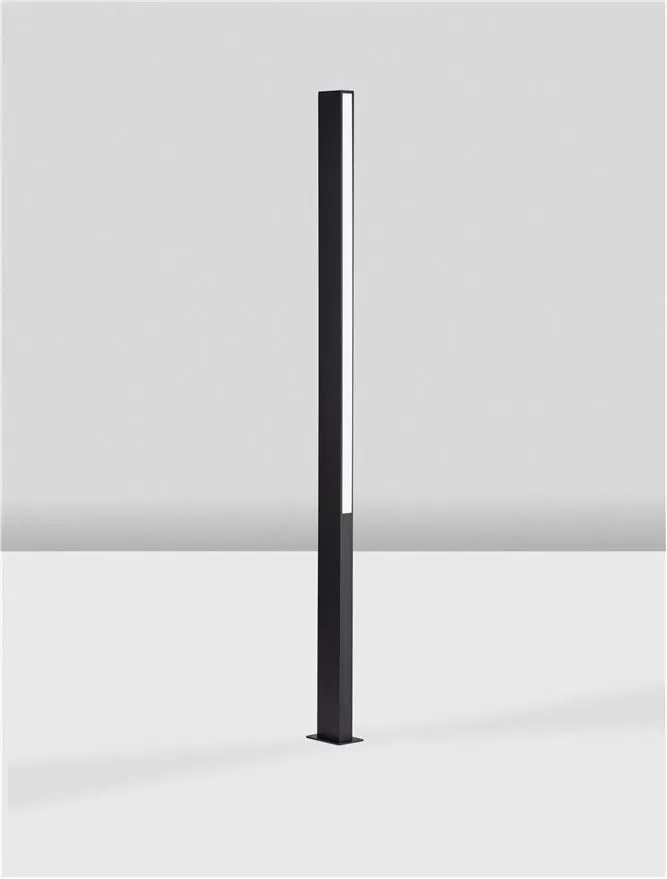 Stalp negru de exterior LED IP65 Stor H-150cm