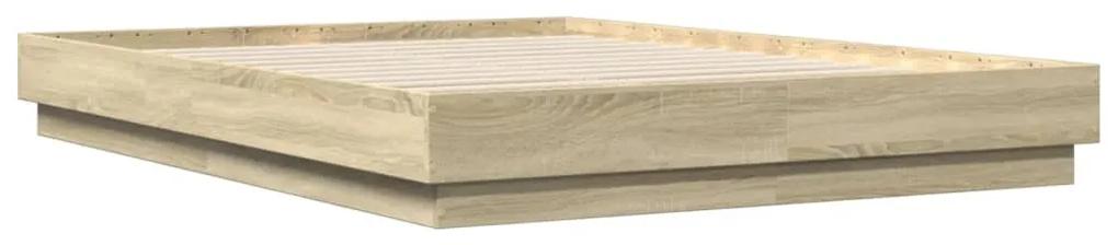 3209865 vidaXL Cadru de pat, stejar sonoma, 120x200 cm, lemn prelucrat