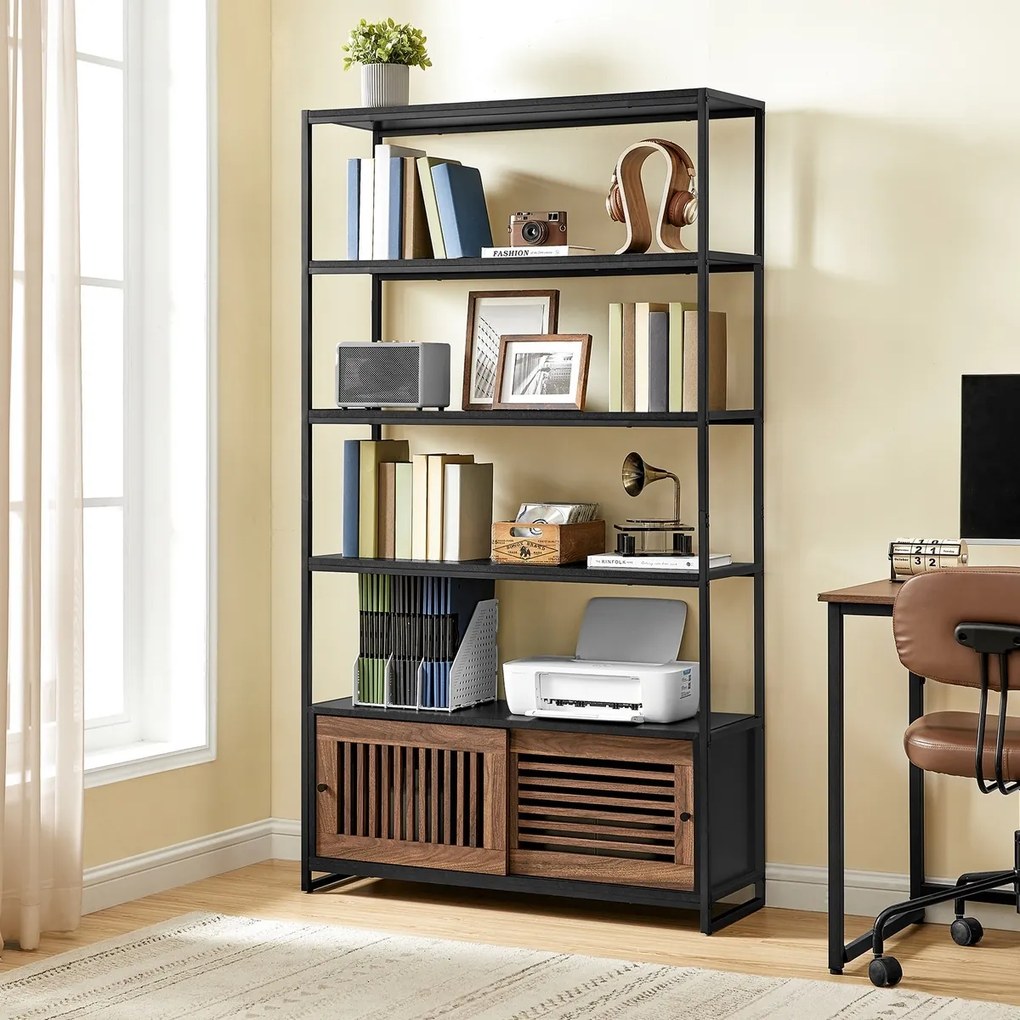 Raft E1121 BK, metal, negru