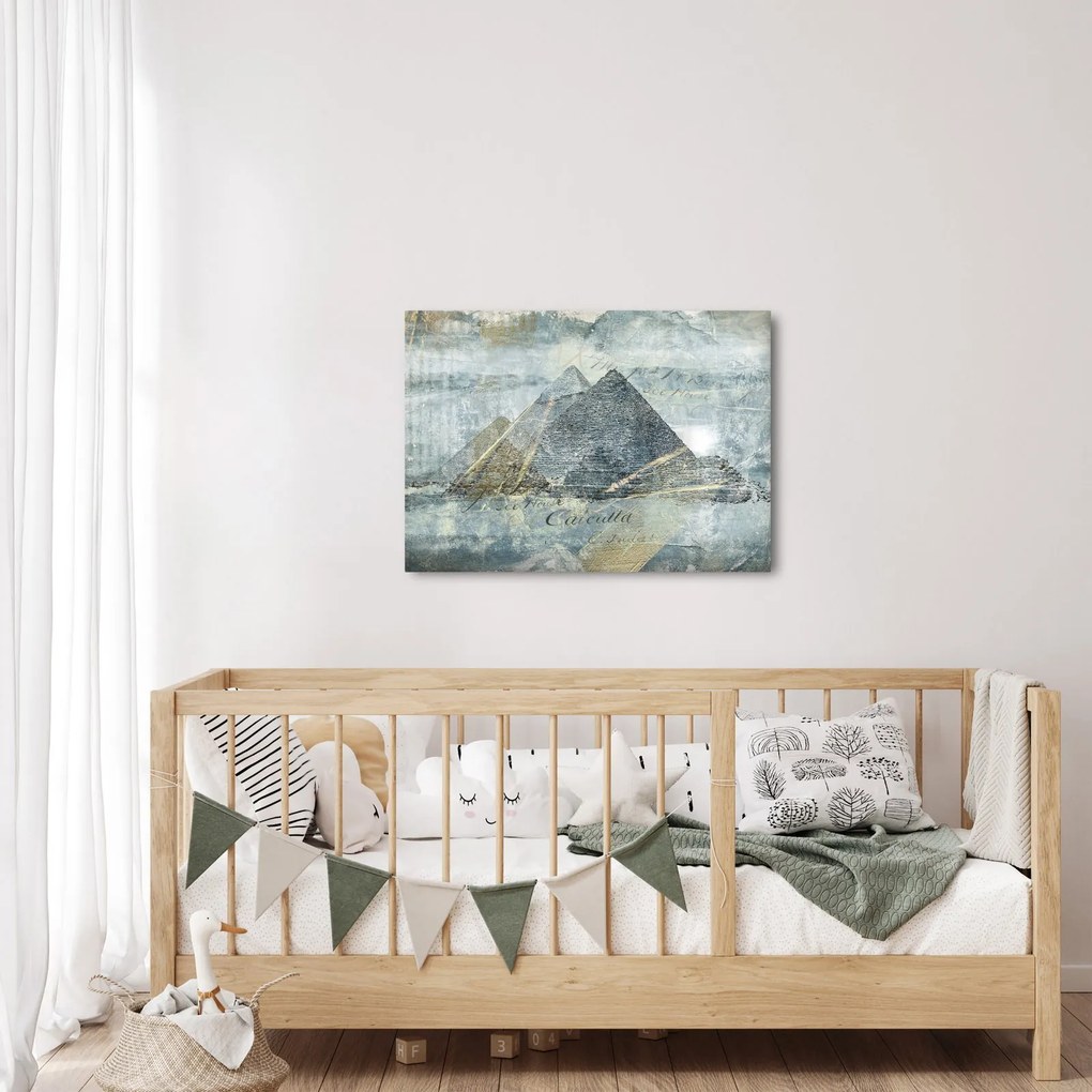 Tablou - Piramide în filtru albastru (70x50 cm)
