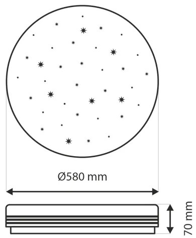 Plafonieră LED dimabil VENTA LED/60W/230V 2700-6500K + telecomandă