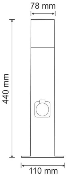Lampă exterior NEW YORK cu priză 1xE27/12W/230V IP44