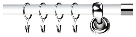 Galerie duo - Dop /19 - ALB LUCIOS + INOX (Alege marime: 320 cm)