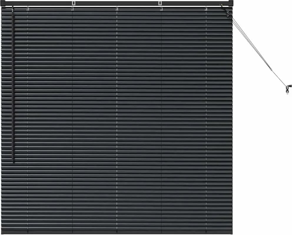 vidaXL Jaluzele venetiene Manual Negru 130 x 130 cm Aluminiu