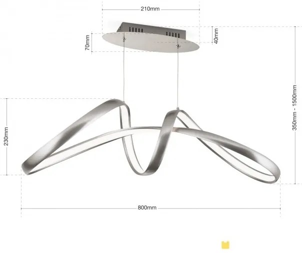 Lustra suspendata dimabila Circus satin chrome