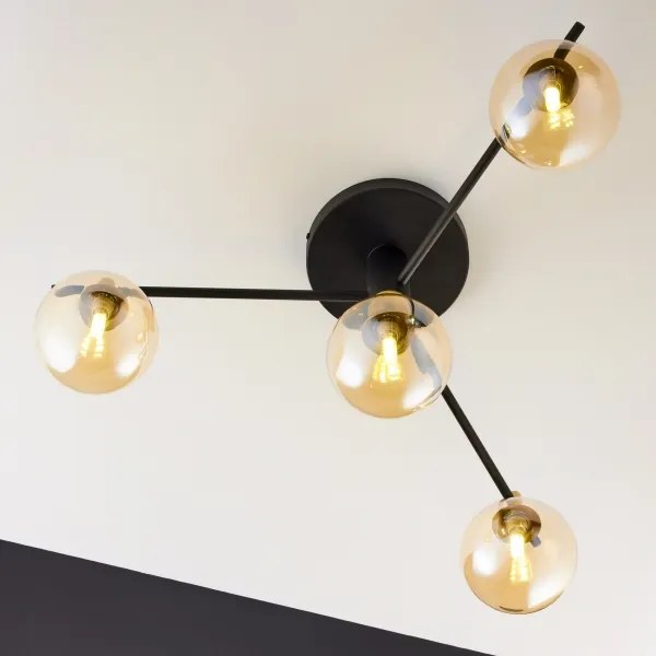 Lustră aplicată Jupiter 2031 FIGARO 4xG9/10W/230V negru/auriu/bej