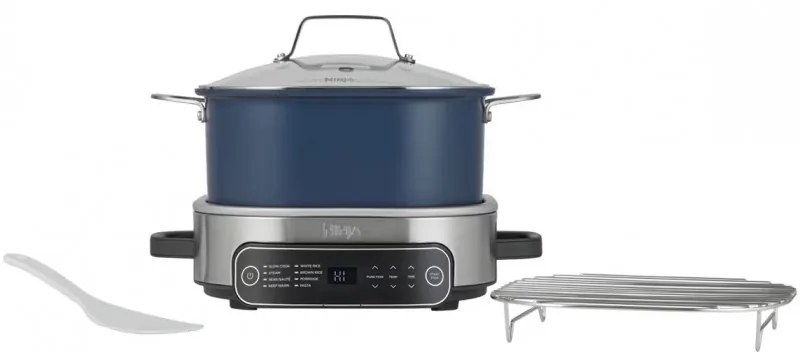 Multicooker Ninja MC1101EU, 1400W, 6 L, 8 programe, Timer, Manere si baza reci, Albastru
