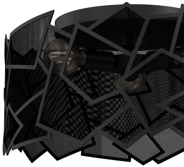 Plafonieră CAMO 3xE27/15W/230V negru