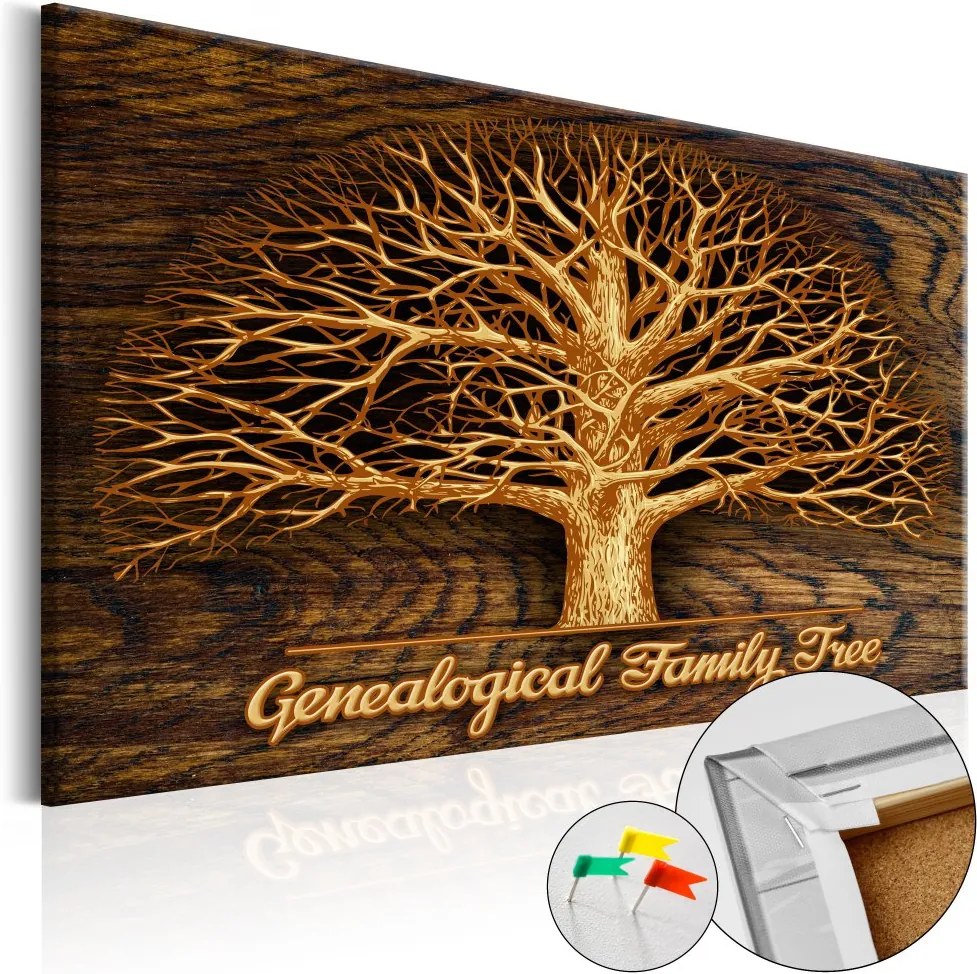 Tablou din plută Bimago - Family Tree [Corkboard] 120x80 cm